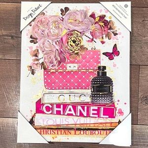 Nwt cute pink and gold canvas